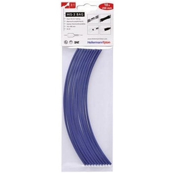 熱収縮チューブ 収縮前 3mm 収縮後 1mm 青 1袋 10個入 ヘラマンタイトン(タイトン)