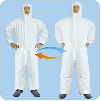 AS-COOL(TM)化学防護服 (JIS T 8115タイプ5適合品)XLサイズ セーフラン安全用品