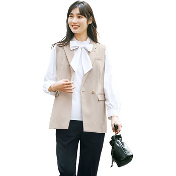 EWB944 ENJOY EWB944 SILKY FAILLE ボウブラウス(九分袖) カーシーカシマ 67152605