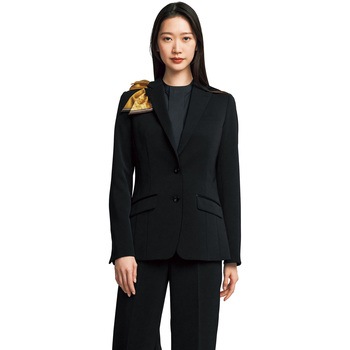 ENJOY EWB945 SILKY FAILLE スタンドカラーブラウス(八分袖) カーシーカシマ