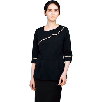 ENJOYNoir NWT058 FLOWING TOPS プルオーバー(六分袖) カーシーカシマ