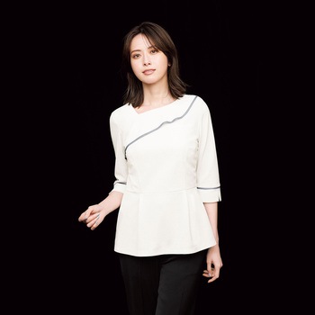 ENJOYNoir NWT058 FLOWING TOPS プルオーバー(六分袖) カーシーカシマ