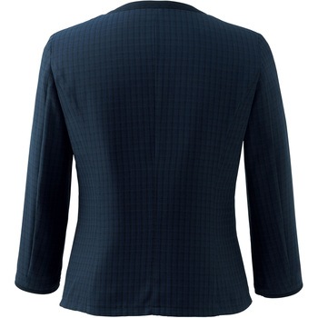 ENJOY ESA977 PLAYFUL CHECK 2WAYオーバーブラウス(八分袖) カーシーカシマ