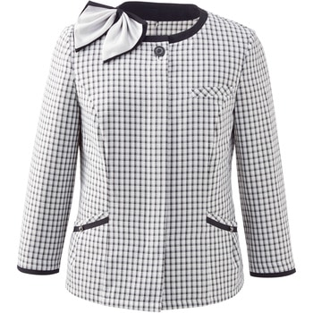 ENJOY ESA977 PLAYFUL CHECK 2WAYオーバーブラウス(八分袖) カーシーカシマ