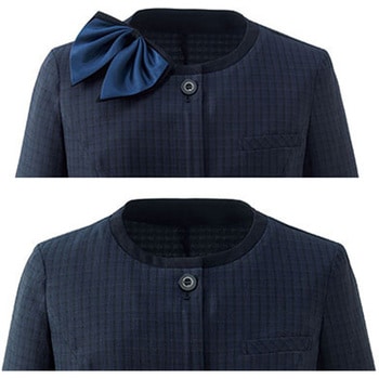 ENJOY ESA977 PLAYFUL CHECK 2WAYオーバーブラウス(八分袖) カーシーカシマ