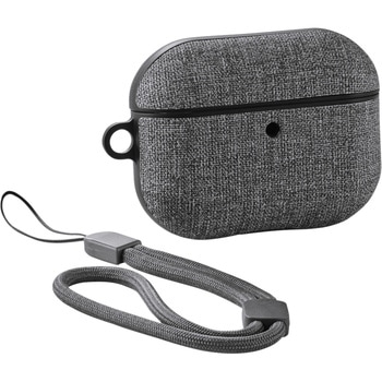 AirPods Pro 3 ケース MagSafe対応 ファブリック調 TPU 耐衝撃 ストラップ付 落下防止 エレコム