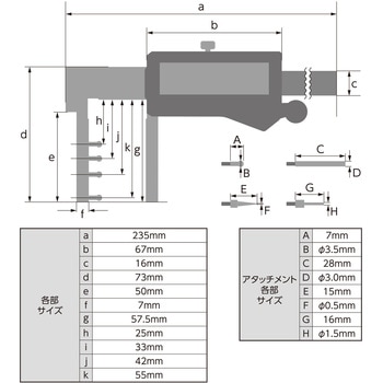 デジタルノギス ネック測定 - シンワ測定
