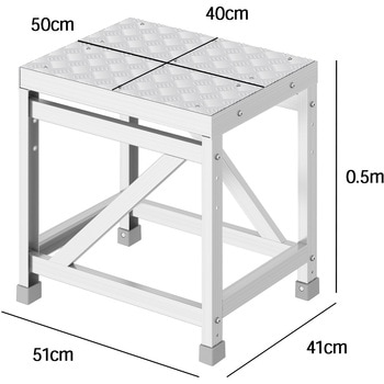 組立作業台 ライトステップ 縞板タイプ DBS-a 長谷川工業