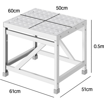組立作業台 ライトステップ 縞板タイプ DBS-a 長谷川工業