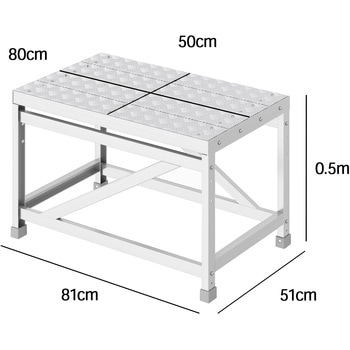 組立作業台 ライトステップ 縞板タイプ DBS-a 長谷川工業