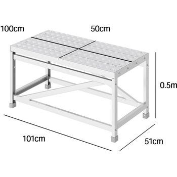 組立作業台 ライトステップ 縞板タイプ DBS-a 長谷川工業