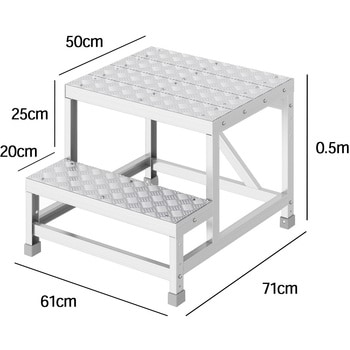 組立作業台 ライトステップ 縞板タイプ DBS-a 長谷川工業