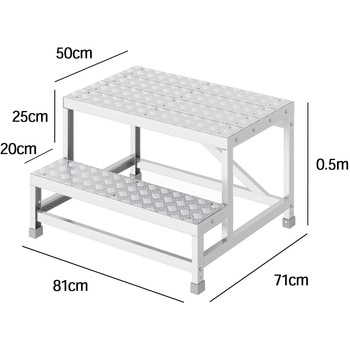 組立作業台 ライトステップ 縞板タイプ DBS-a 長谷川工業