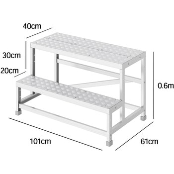組立作業台 ライトステップ 縞板タイプ DBS-a 長谷川工業