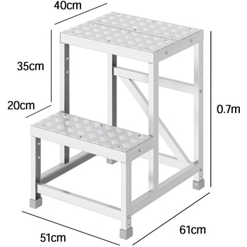 組立作業台 ライトステップ 縞板タイプ DBS-a 長谷川工業