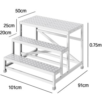組立作業台 ライトステップ 縞板タイプ DBS-a 長谷川工業