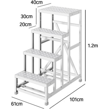 組立作業台 ライトステップ 縞板タイプ DBS-a 長谷川工業