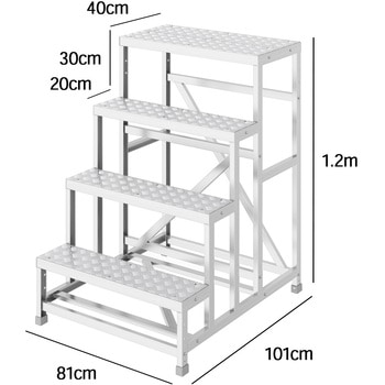 組立作業台 ライトステップ 縞板タイプ DBS-a 長谷川工業