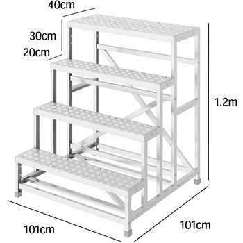 組立作業台 ライトステップ 縞板タイプ DBS-a 長谷川工業
