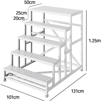 組立作業台 ライトステップ 縞板タイプ DBS-a 長谷川工業