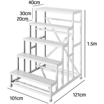 組立作業台 ライトステップ 縞板タイプ DBS-a 長谷川工業