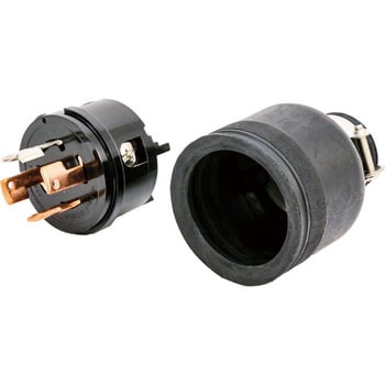 【3003】×4枚　専用出品 1257(黒) 接地引掛形さし込ゴムプラグ 3PE(旧4P)30Aー250V 1個