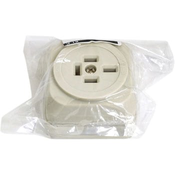 露出形接地極付コンセント3PE 15A-250V 神保電器