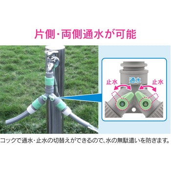 これエエやん 止水コックつき分岐コネクター ワンタッチ接続用 GAONA(ガオナ)