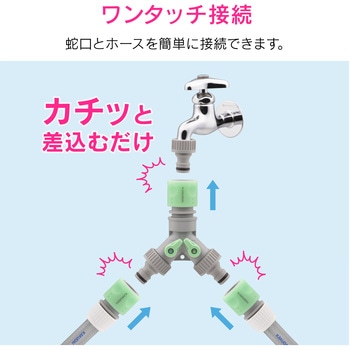 これエエやん 止水コックつき分岐コネクター ワンタッチ接続用 GAONA(ガオナ)