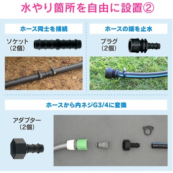 GA-QE009 これエエやん 潅水コンピューター (自動散水タイマー) 凍結防止機能つき 水やりホースセット 1セット GAONA(ガオナ)  【通販モノタロウ】