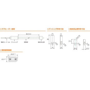 セキスイ テクヒーター (R)【T12シリーズ】100V用 坂口電熱