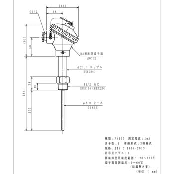 シース測温抵抗体 林電工