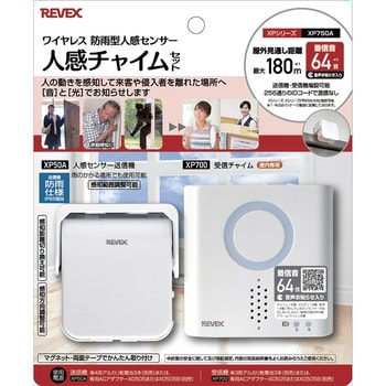 防雨型人感センサー 人感チャイムセット リーベックス
