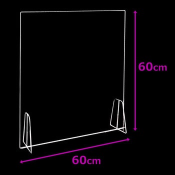 5枚セットアクリルパーテーション60×60cm (窓なし) センター商事