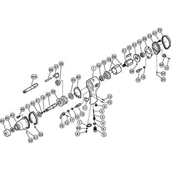 部品 中型インパクトレンチ KW-14HP 空研 空圧工具アクセサリー部品