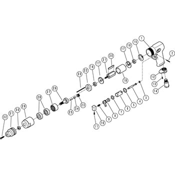 部品 エアードリル KDR-901R 空研 空圧工具アクセサリー部品 【通販