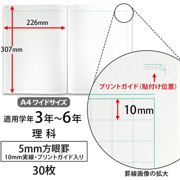 スクールキッズ 理科 日本ノート 学習帳 ごほうびシール 通販モノタロウ Saw505