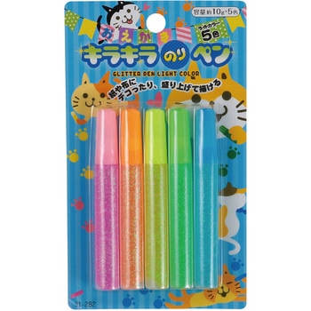 キラキラのりペン 10g ライトカラー5色入 セイワプロ