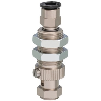 真空パッドホルダ単体 スプリング式 真空取出し口上ワンタッチ継手 PISCO(ピスコ)