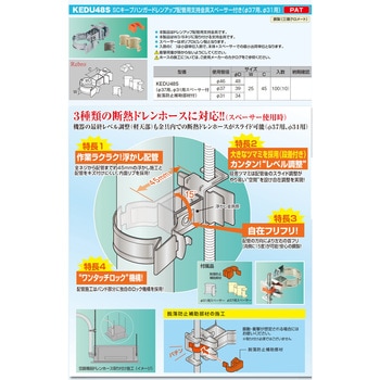 SCキープハンガードレンアップ配管用支持金具スペーサー付き(Φ37用、Φ31用) 昭和コーポレーション