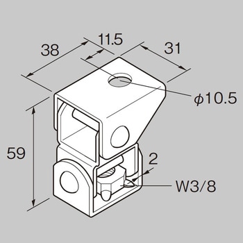 SCキープ斜めジョイント金具 昭和コーポレーション