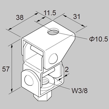 ステンレスSCキープ斜めジョイント金具 昭和コーポレーション