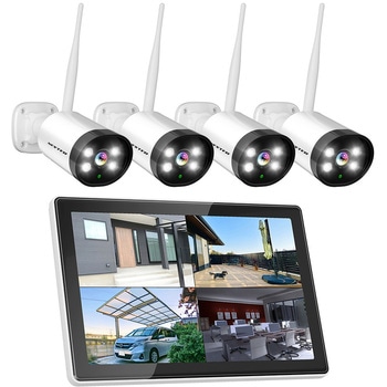 防犯カメラセット(防犯カメラ4台+レコーダー1台) NEXTEC