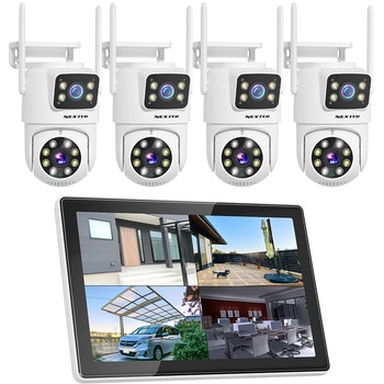 防犯カメラセット(防犯カメラ4台+レコーダー1台) NEXTEC