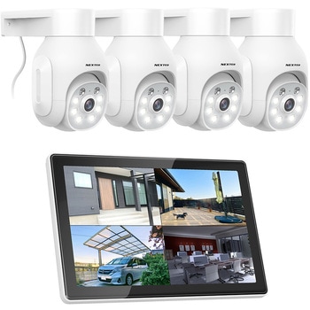 防犯カメラセット(防犯カメラ4台+レコーダー1台) NEXTEC