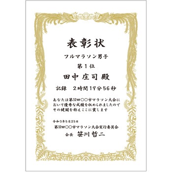 賞状用紙 金刷 タカ印(ササガワ)