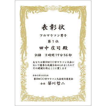 賞状用紙 金刷 タカ印(ササガワ)