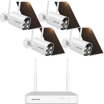防犯カメラセット(防犯カメラ4台+レコーダー1台) NEXTEC