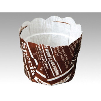 ケーキカップ フラワーポットΦ65JP 英字パントン茶 平野紙器 平野紙器