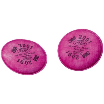 No.2091交換用ろ過材 3M(スリーエム) フィルタ 防じんマスク(取替え式